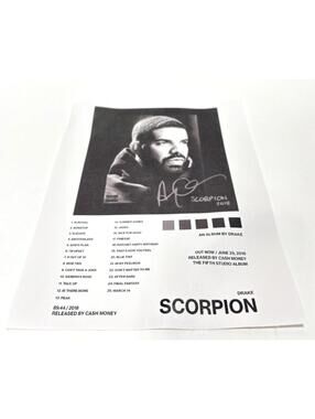Drake Scorpion Album Cover Poster Print Canvas Wall Art Hip Hop Rap Music Decor